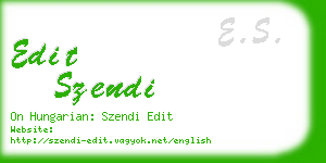 edit szendi business card